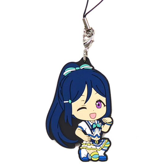 Love Live! Sunshine!! Kanan Matsuura Aozora Jumping Heart Ver. Ichiban Kuji Rubber Charm Kyunchara Illustrations Prize E [USED]