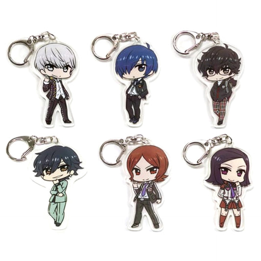 Persona Protagonist & Others All 6 Types Set Acrylic Keychain Collection Persona 20th Festival Limited Keychains [USED]