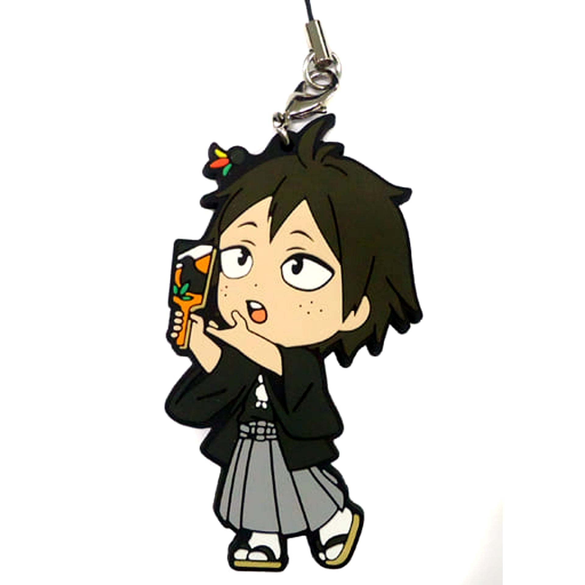 Haikyu!! Tadashi Yamaguchi Ichiban Kuji Haikyu Shinen!! Ore ni Fuku Motte Koooi!!! 1st Grade Rubber Strap Kyunchara Illustrations Prize G Keychains [USED]