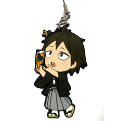 Haikyu!! Tadashi Yamaguchi Ichiban Kuji Haikyu Shinen!! Ore ni Fuku Motte Koooi!!! 1st Grade Rubber Strap Kyunchara Illustrations Prize G Keychains [USED]