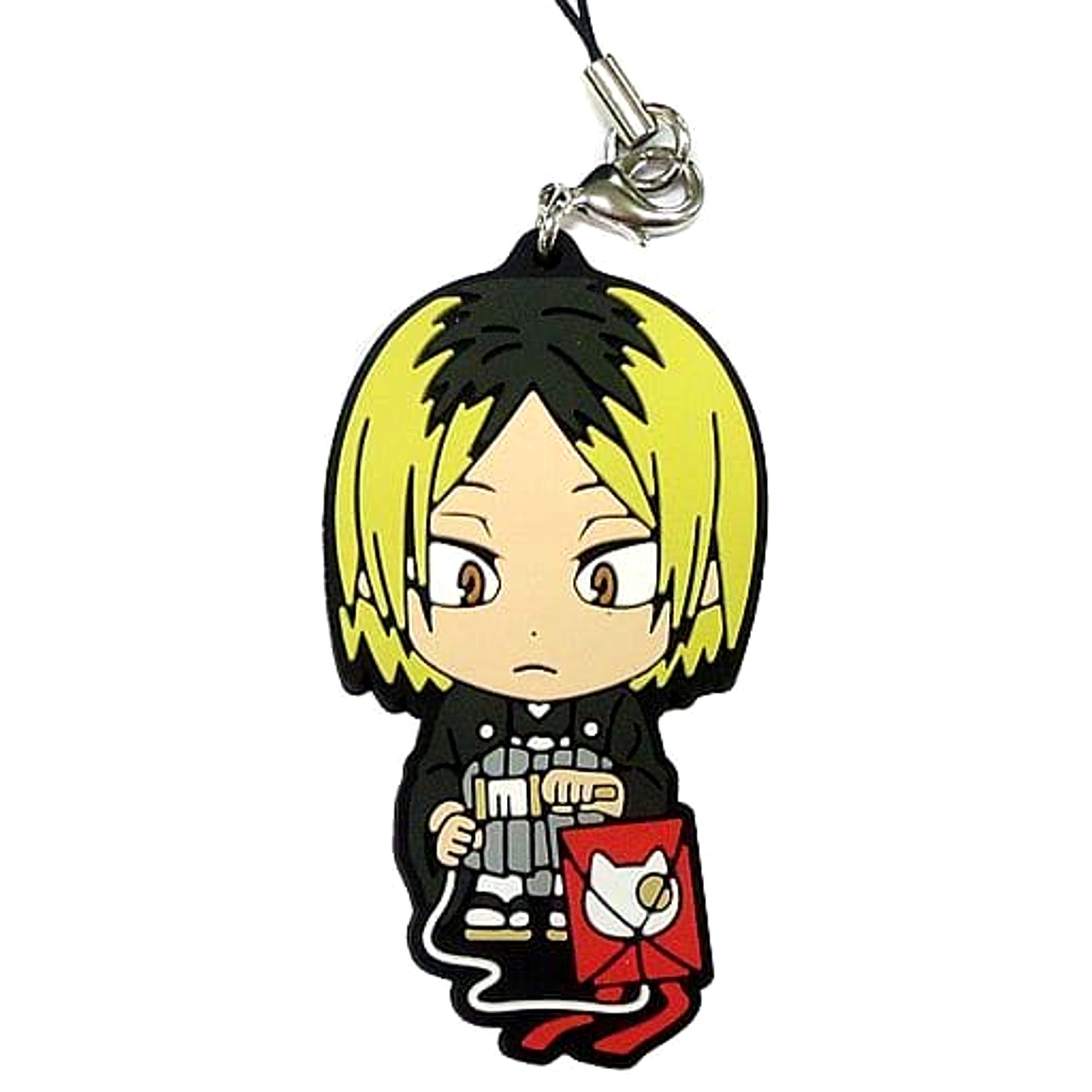 Haikyu!! Kenma Kozume 2nd Grade Rubber Strap Ichiban Kuji Haikyu Shinen!! Ore ni Fuku Motte Koooi!!! Kyunchara Illustrations Prize H Keychains [USED]