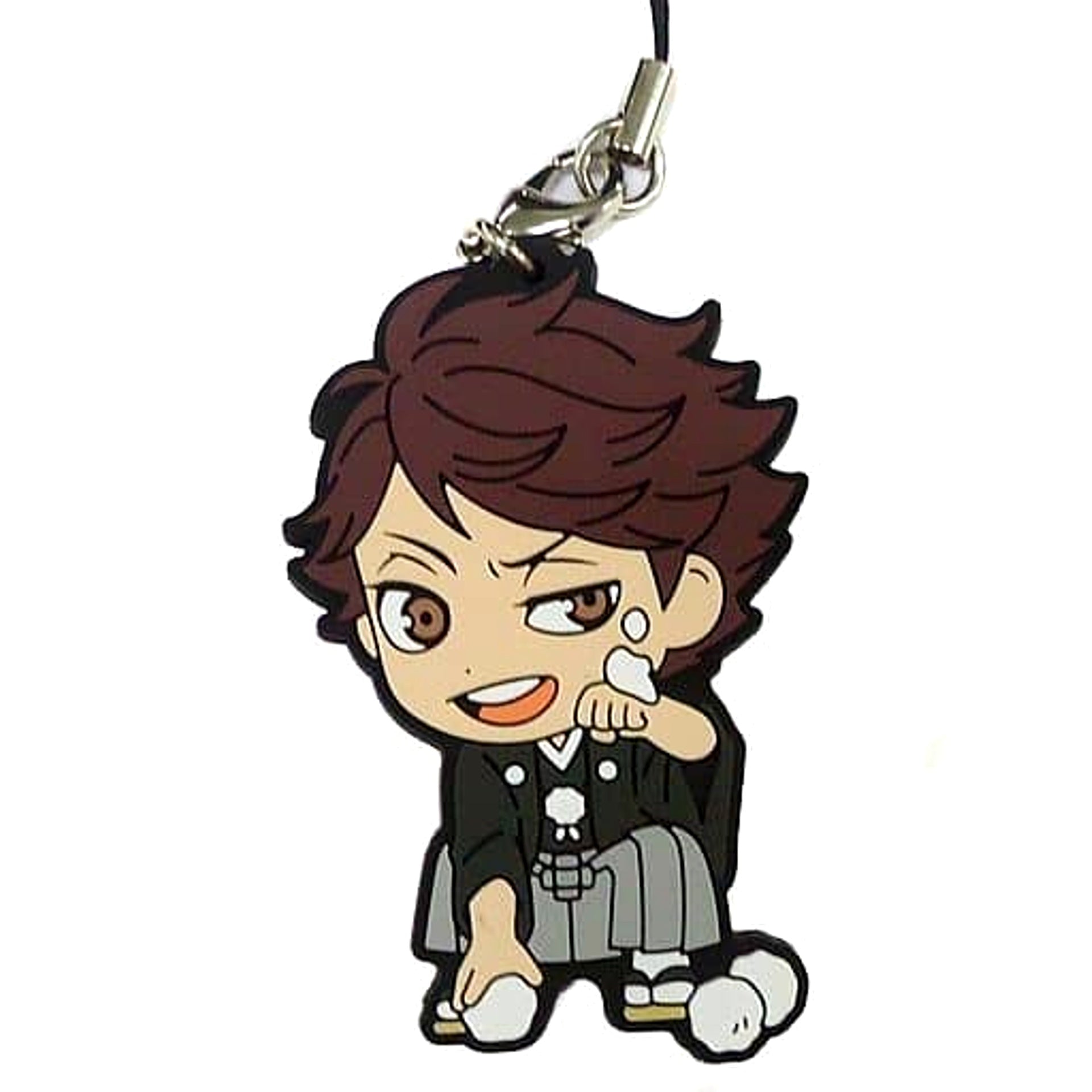 Haikyu!! Toru Oikawa Ichiban Kuji Haikyu Shinen!! Ore ni Fuku Motte Koooi!!! 3rd Grade Rubber Strap Kyunchara Illustrations Prize I Keychains [USED]