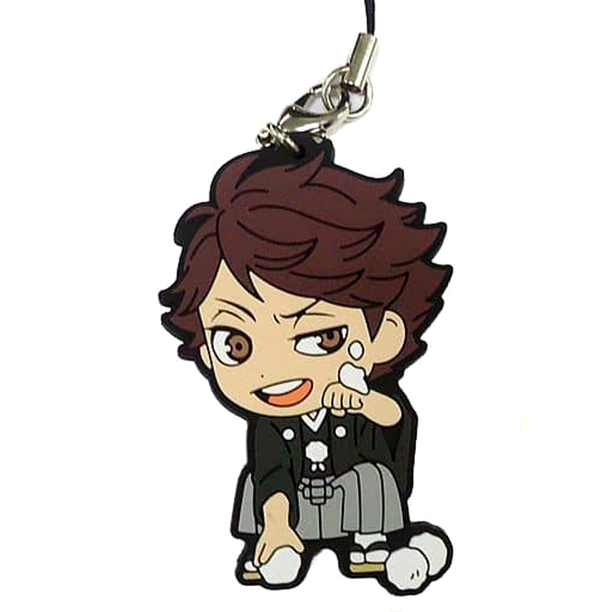 Haikyu!! Toru Oikawa Ichiban Kuji Haikyu Shinen!! Ore ni Fuku Motte Koooi!!! 3rd Grade Rubber Strap Kyunchara Illustrations Prize I Keychains [USED]