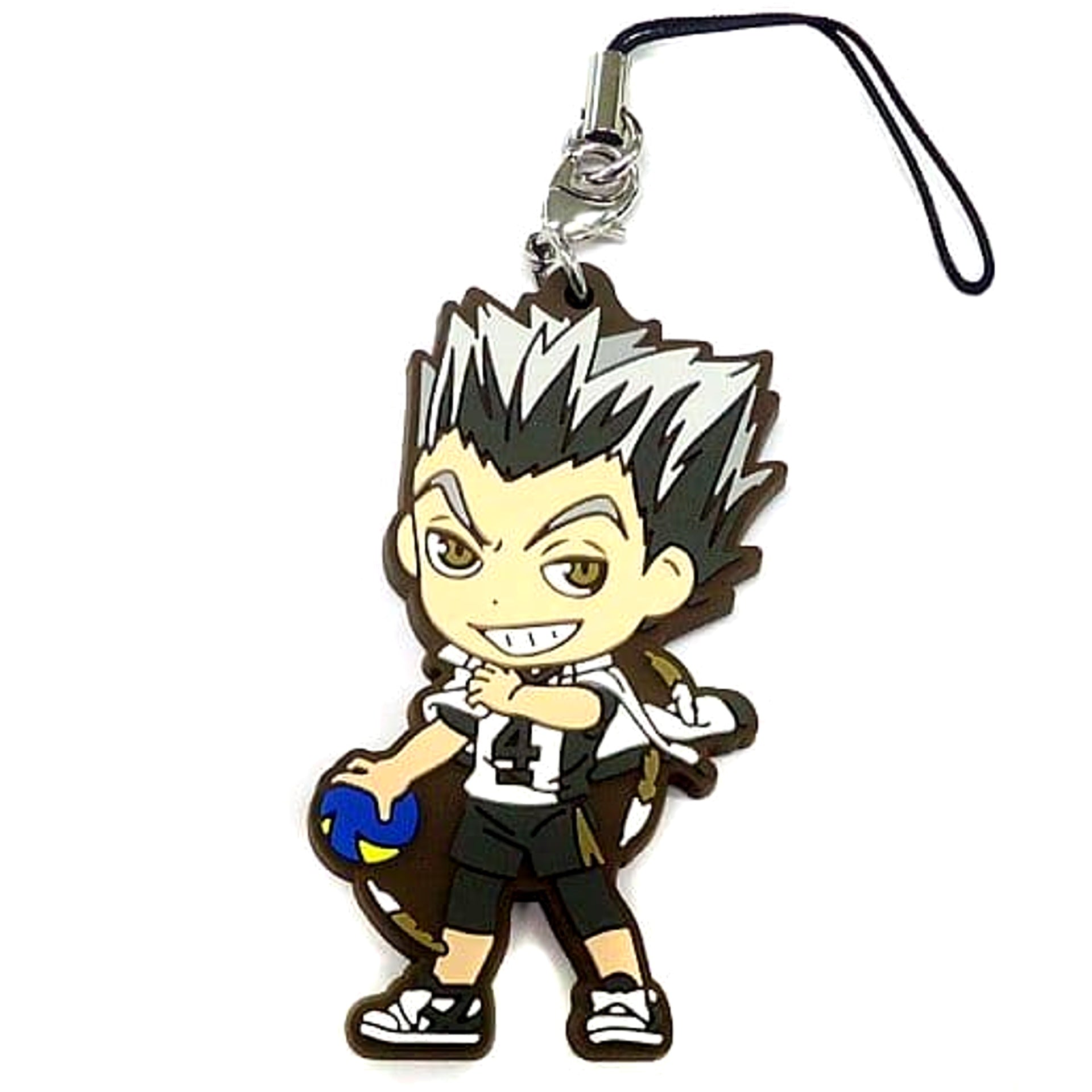 Haikyu!! Kotaro Bokuto Ichiban Kuji Fateful Showdown! Karasuno Vs Aoba Johsai! Rubber Charm Kyunchara Illustrations Last One Prize Keychains [USED]