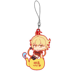 All Out!! Etsugo Oharano Charide Rubber Charm Keychains [USED]