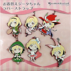 Granblue Fantasy Djeeta & Others Outfit Change Djeeta-chan Rubber Charm Zeta Set Character1 2016 Limited character1 2016 Goods 6 Types Set Keychains [USED]
