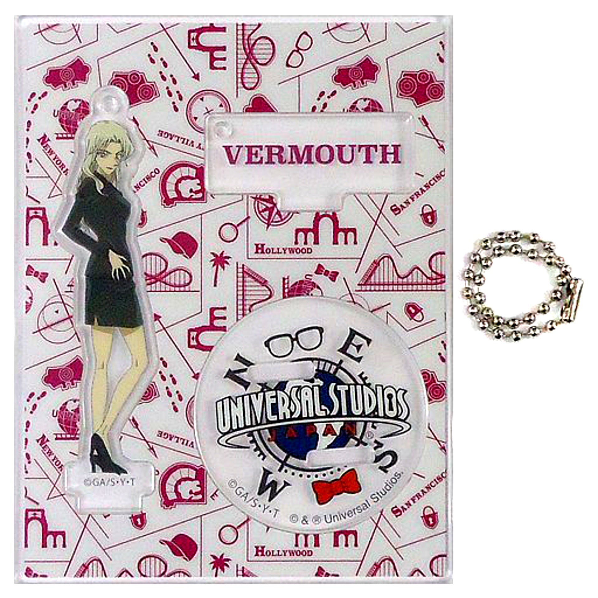 Vermouth Detective Conan The Escape Fuse of Reminiscence Collection Keychain Universal Studios Japan Limited [USED]
