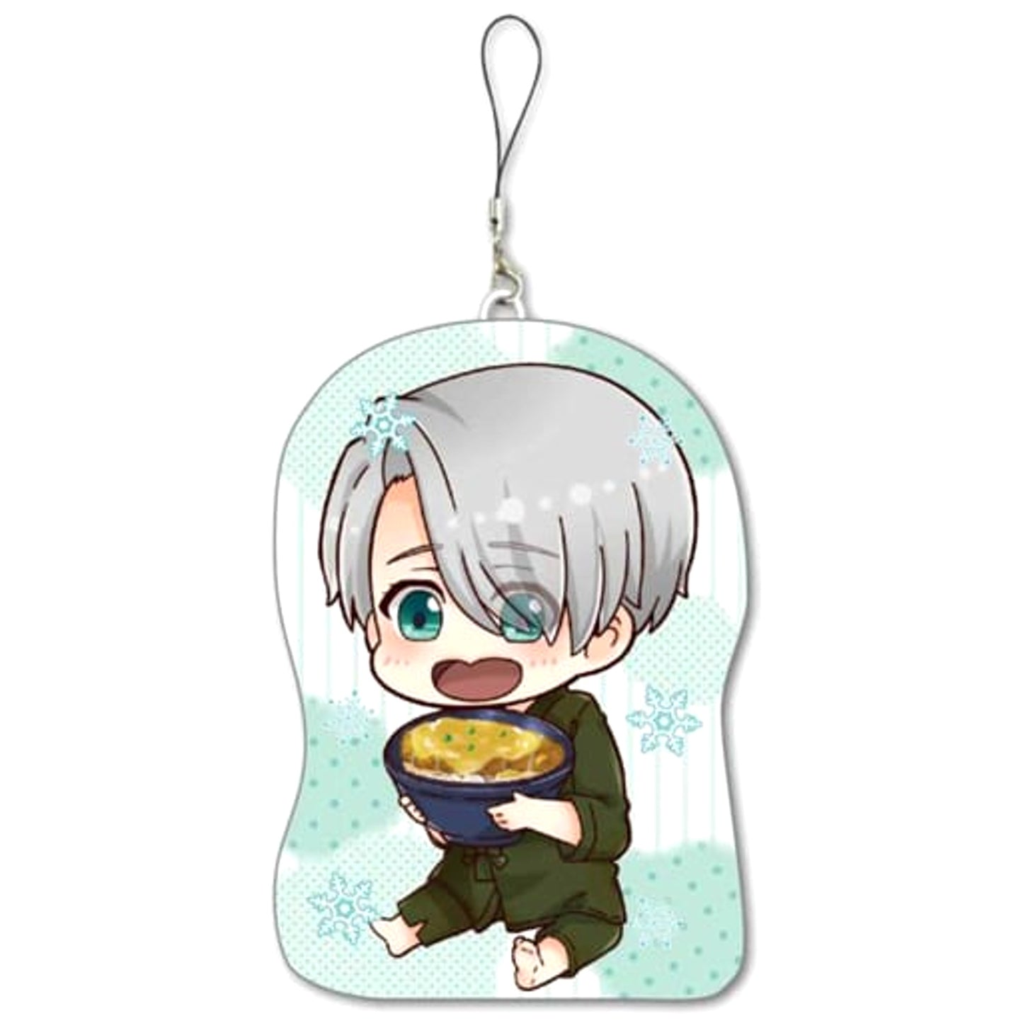 Yuri!!! On ICE Victor Nikiforov B Gyugyutto Marshmallow Cushion Mascot Mogumogu Ver. Keychains [USED]