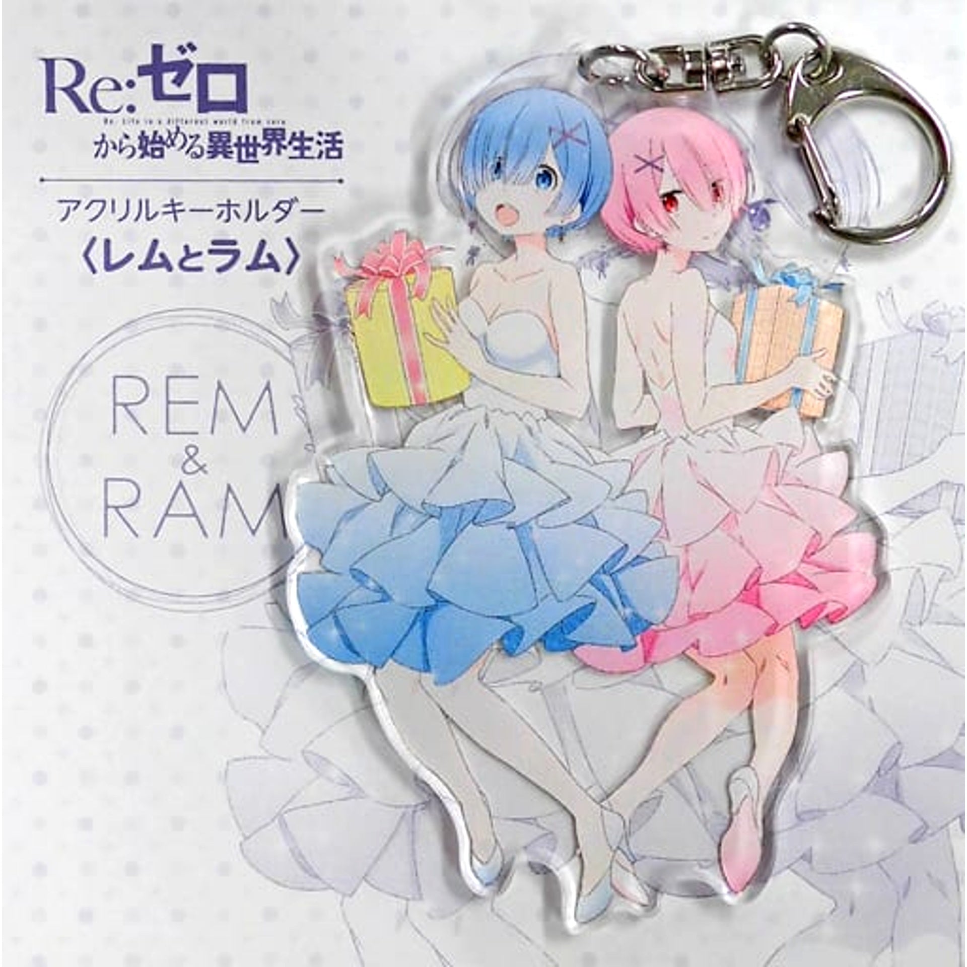 Re:ZERO -Starting Life in Another World- Rem Ram Acrylic Keychain Re: Rem's Birthday Life Starting From Zero 2017 in Akihabara Gamers Main Store Limited Keychains [USED]