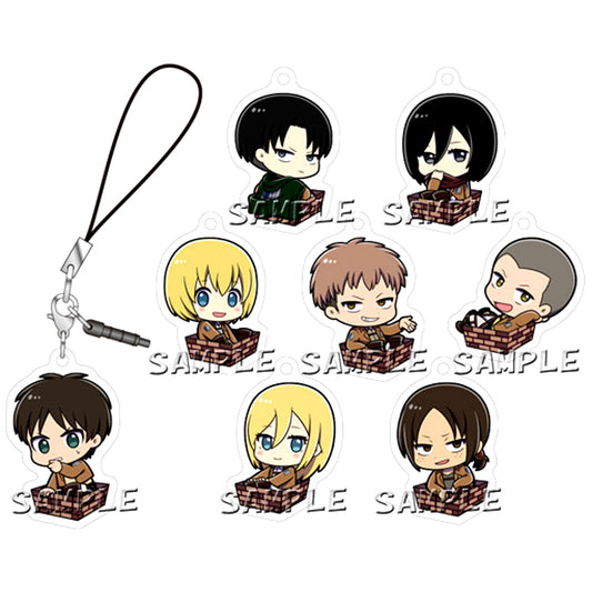 Set of 8 Attack on Titan Season 2 3way Charm Accessory Version A [USED]