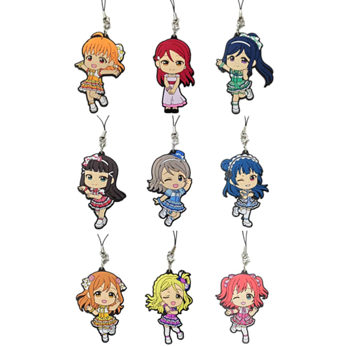 Love Live! Sunshine!! Yoshiko Tsushima & Others All 9 Types Set Ichiban Kuji 2nd Rubber Charm Prize L [USED]