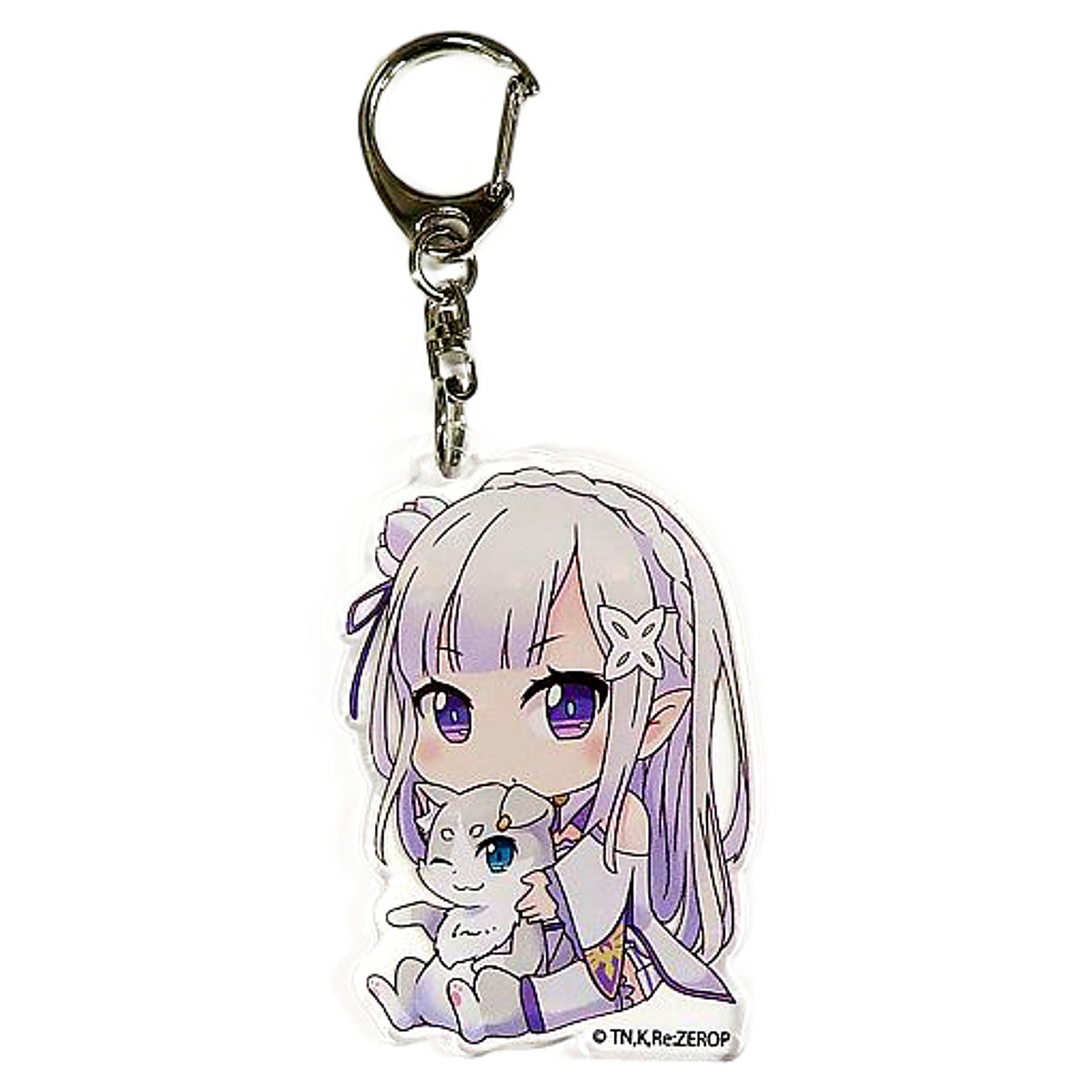 Re:ZERO -Starting Life in Another World- Emilia Gyugyutto Acrylic Keychain Keychains [USED]