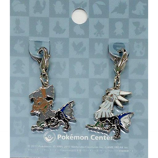 Set of 2 772 Type: Null & 773 Silvally Pokemon National Pokedex Metal Charm Pokemon Center Ltd [USED]