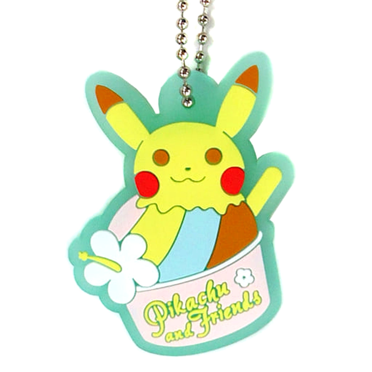 Pokemon Pikachu Shaved Ice Ichiban Kuji Pikachu And Friends Happy Beach Time Rubber Collection Prize I Keychains [USED]
