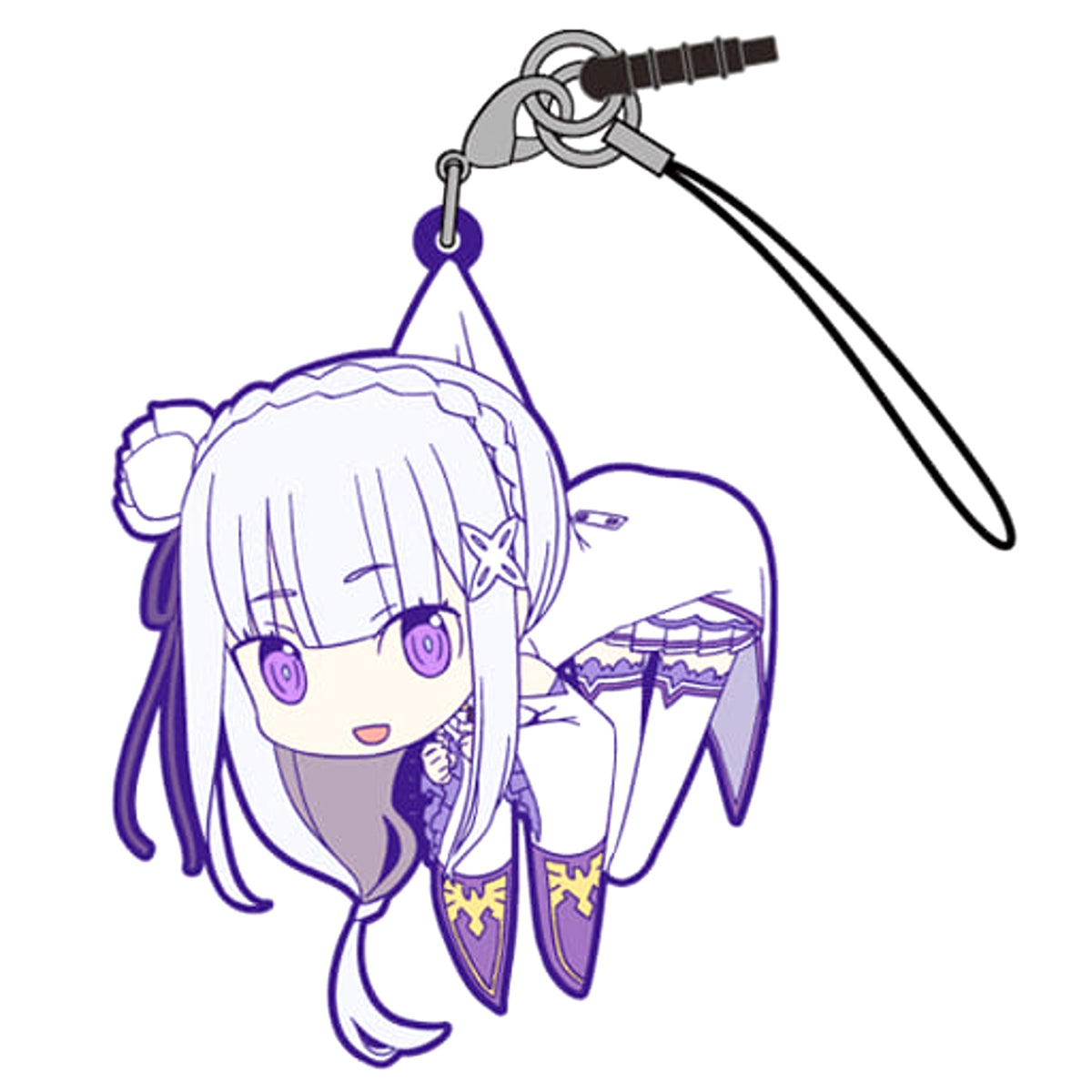 Re:ZERO -Starting Life in Another World- Emilia Tsumamare Strap Keychains [USED]