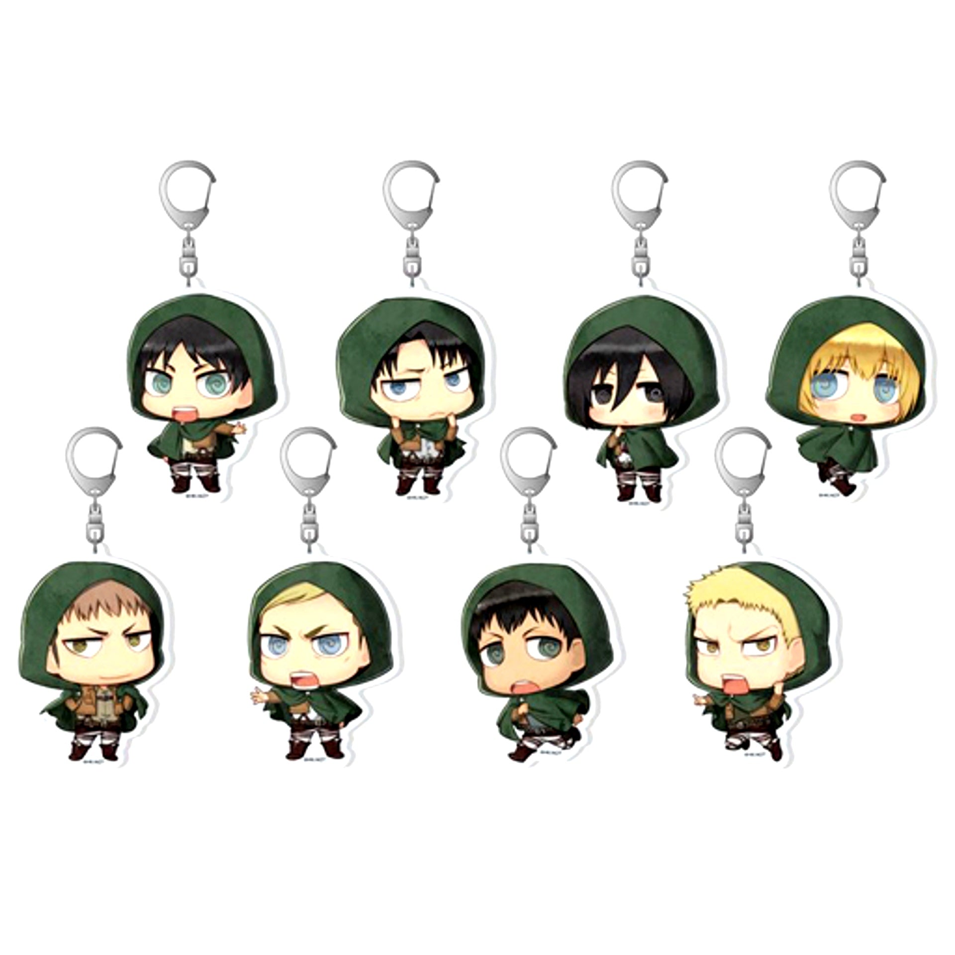 Set of 8 Attack on Titan Acrylic Keychain [USED]