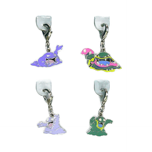 Grimer, etc. Alola Forms Pokemon National Pokedex Metal Charm Pokemon Center Limited Set of 4 Charm [USED]