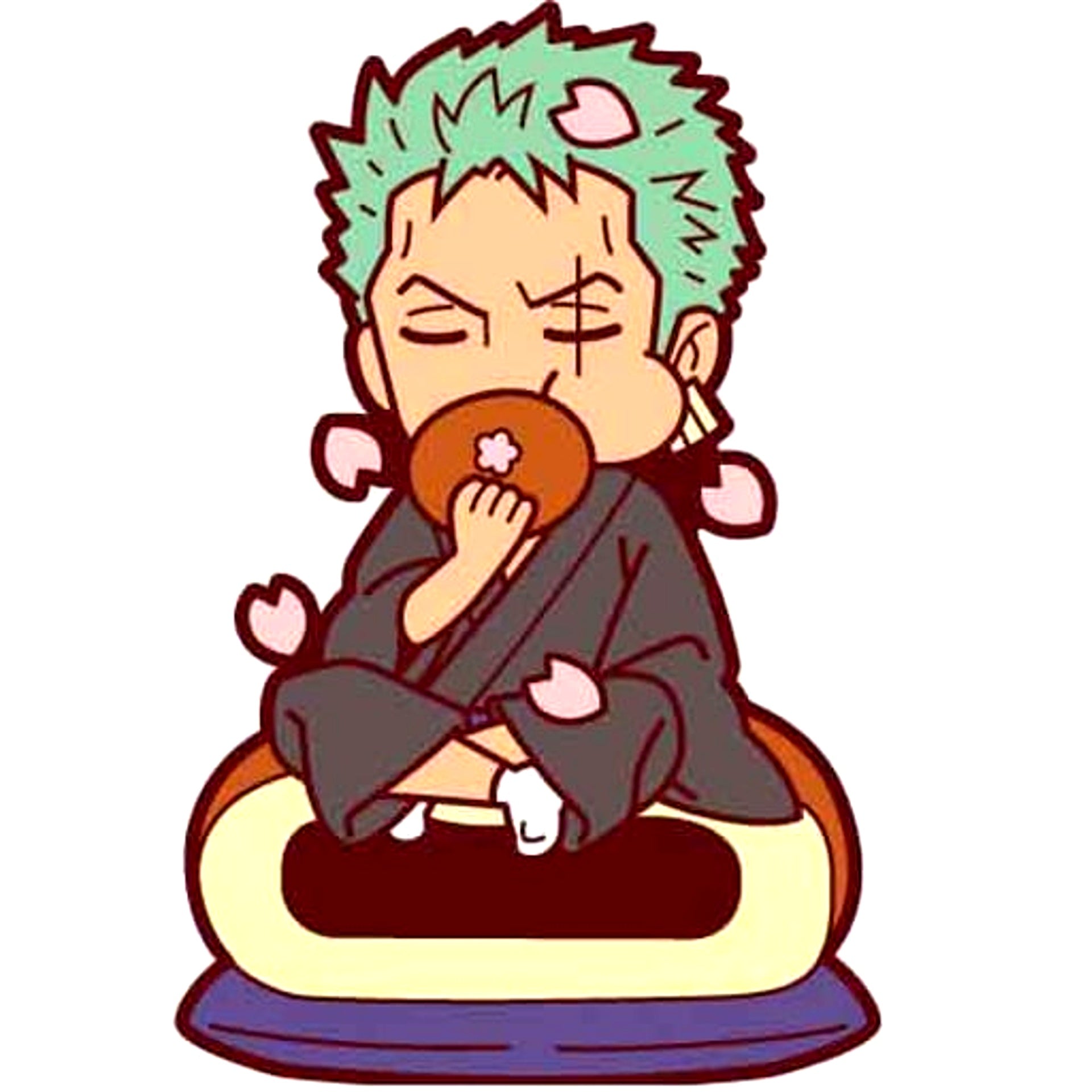 Roronoa Zoro One Piece Rubber Mascot Mogumogu Sanji's Kitchen Branch [USED]