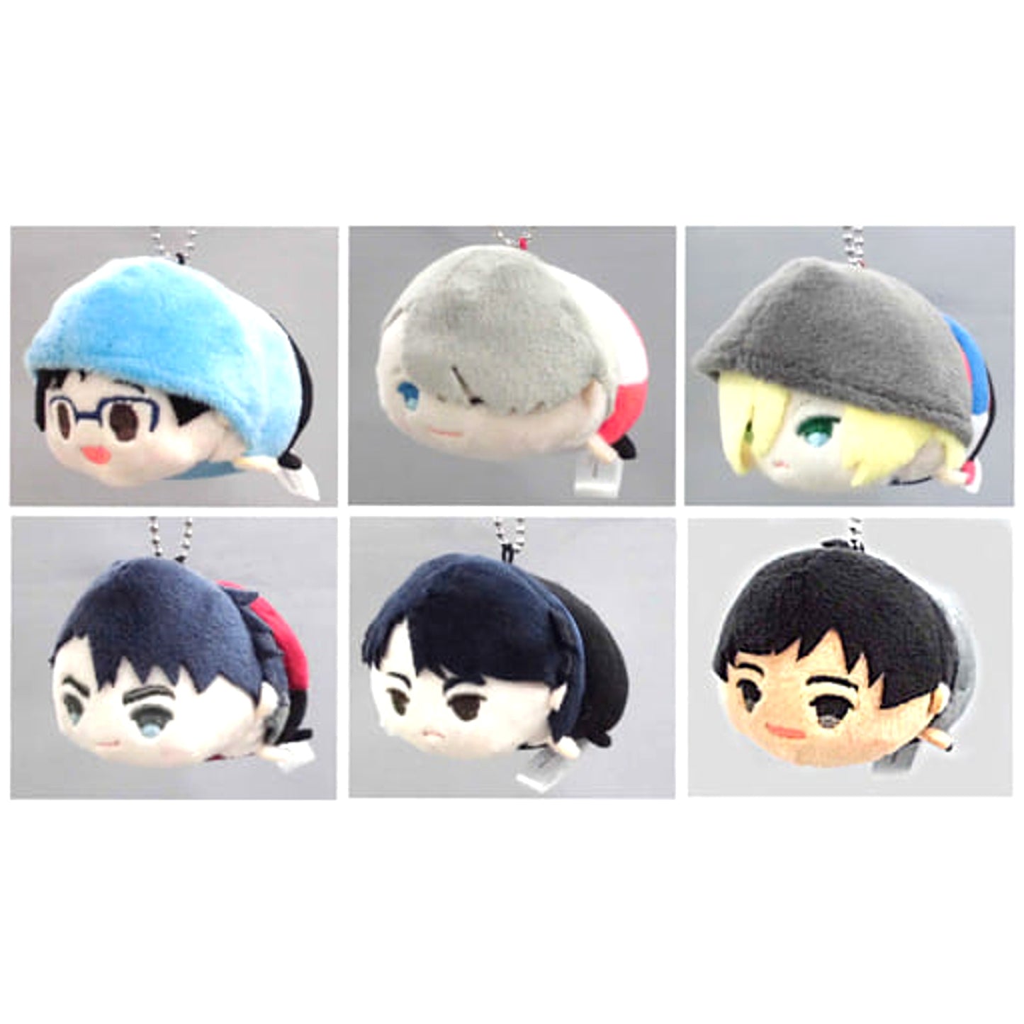 Yuri!!! On ICE Yuri Katsuki & Others Mochimochi Mascot All 6 Types Set Keychains [USED]