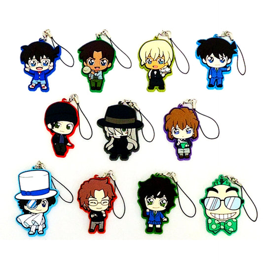 Set of 11 C Prize Detective Conan Wa Collection Character Rubber Strap Sega Lucky Kuji Sega & User Select [USED]