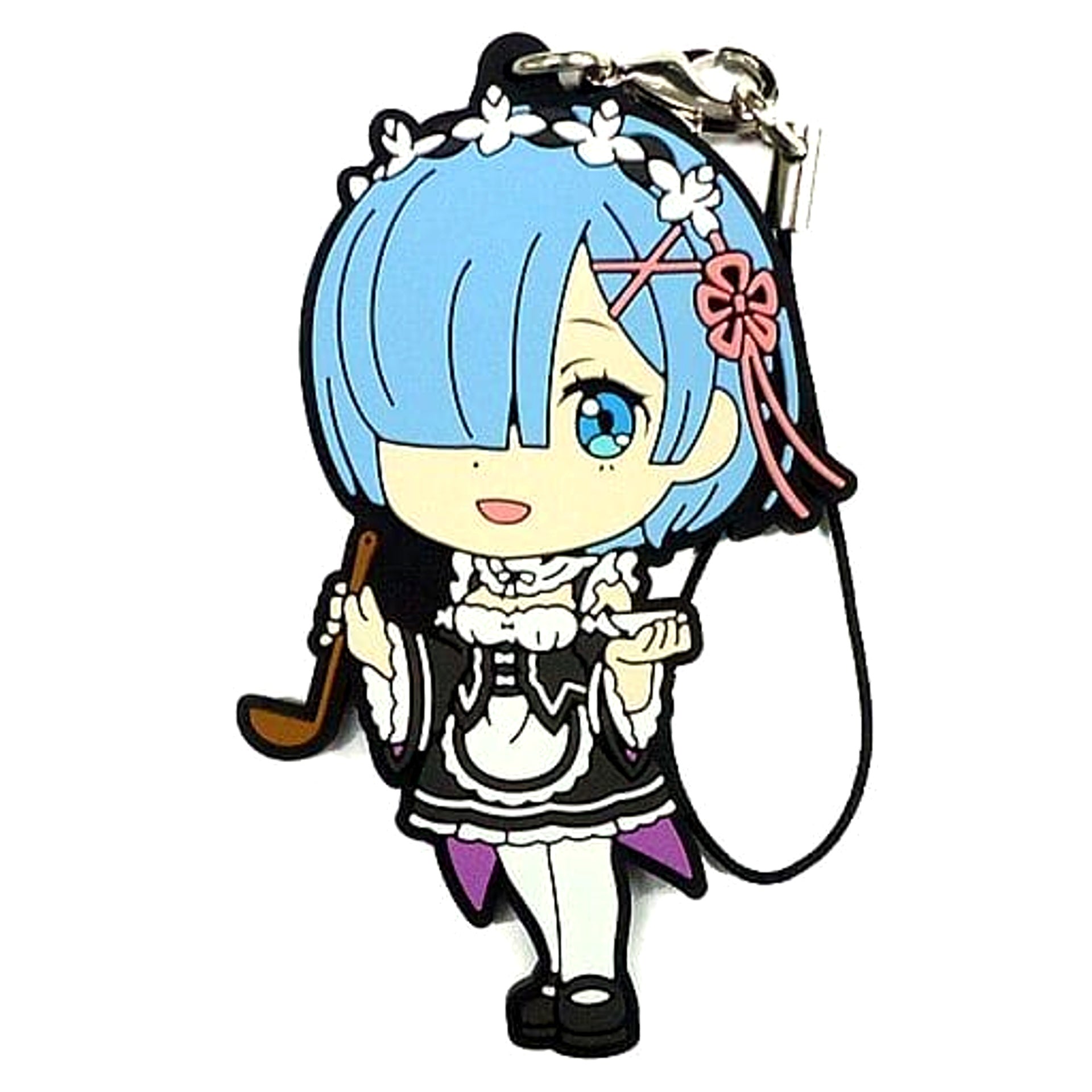 Re:ZERO -Starting Life in Another World- Rem Ichiban Kuji Rubber Charm Kyun Chara Illustrations Prize E Keychains [USED]