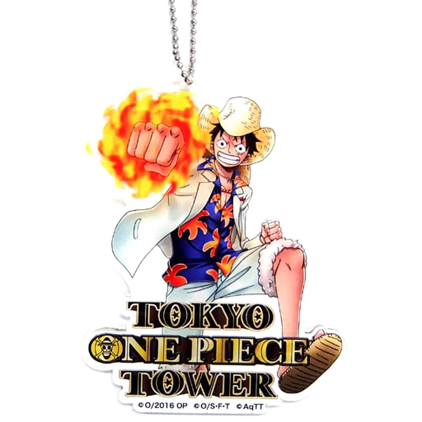 Monkey D. Luffy One Piece FILM GOLD x TOPT Big Acrylic Keychain Tokyo One Piece Tower [USED]
