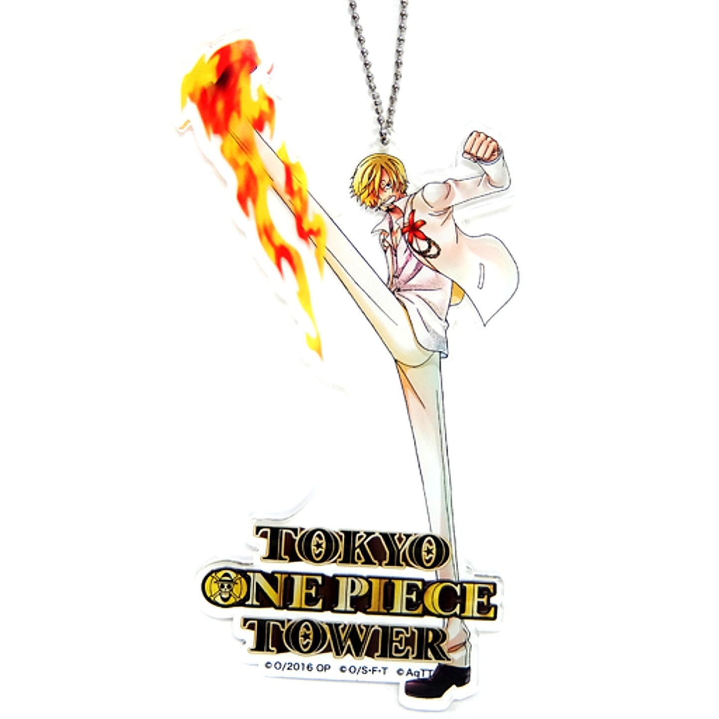 Sanji One Piece FILM GOLD x TOPT Big Acrylic Keychain Tokyo One Piece Tower Limited [USED]