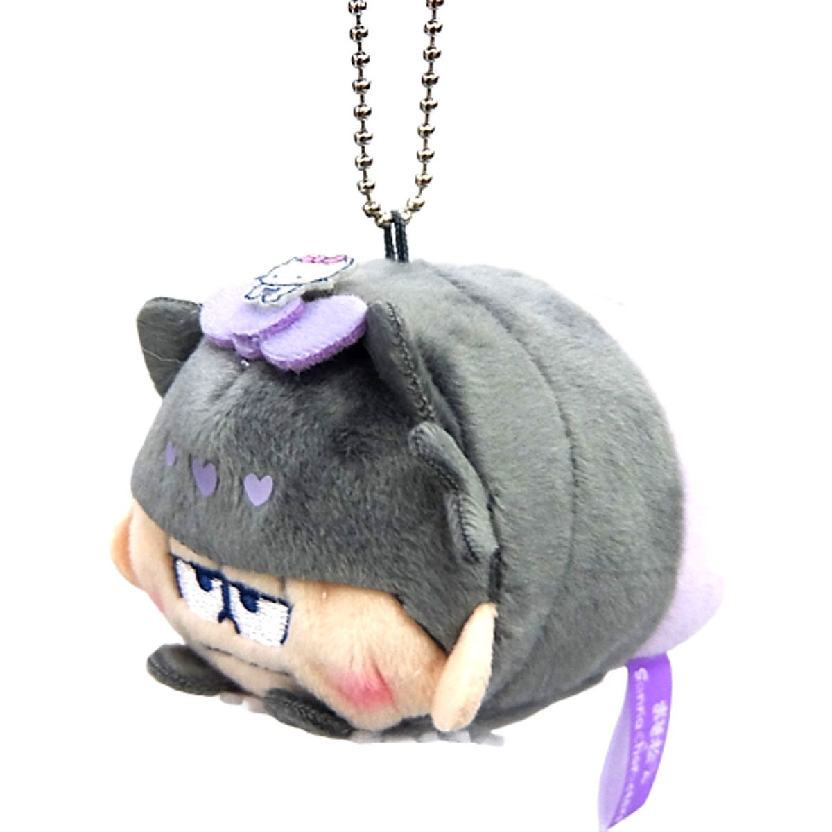Mr. Osomatsu x Sanrio Characters Ichimatsu Nya Nyi Nyu Nye Nyon Mochitto Mascot Keychains [USED]