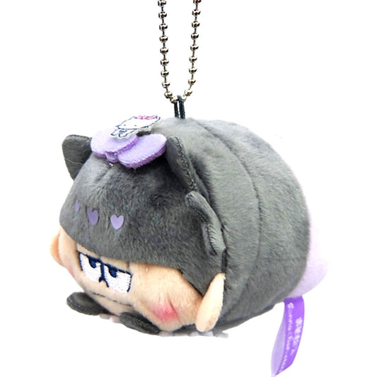 Mr. Osomatsu x Sanrio Characters Ichimatsu Nya Nyi Nyu Nye Nyon Mochitto Mascot Keychains [USED]