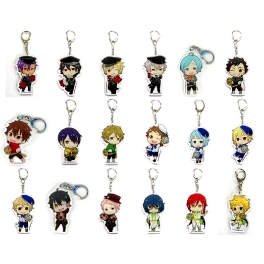 Set of 18 Ensemble Stars! Trading Acrylic Keychain 2nd Anniversary ver. B animate cafe [USED]