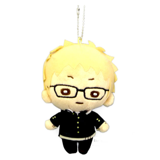 Haikyu!! Kei Tsukishima Uniform Nitotan Plush Toy with Ball Chain Jump Festa 2017 Limited Keychains [USED]