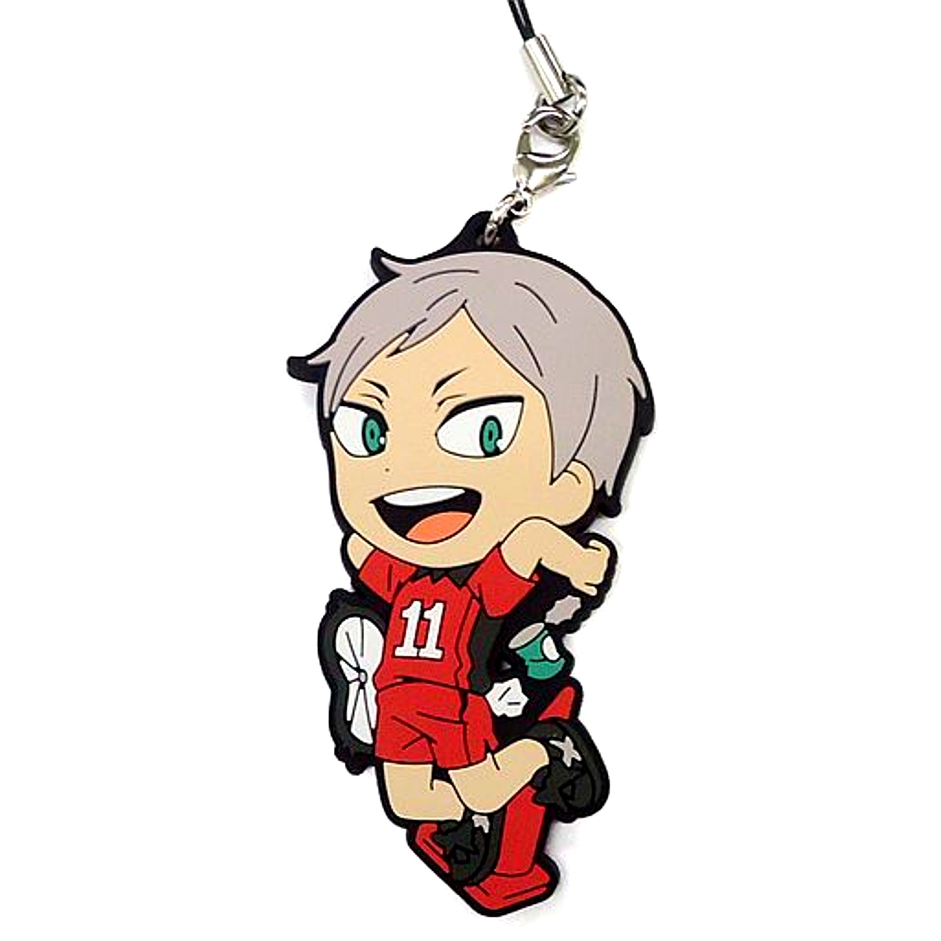Lev Haiba 1st Year Rubber Strap Q Prize Kyun Chara Illustrations Ichiban Kuji Haikyu Tsunage Zenkoku e no Kiseki [USED]