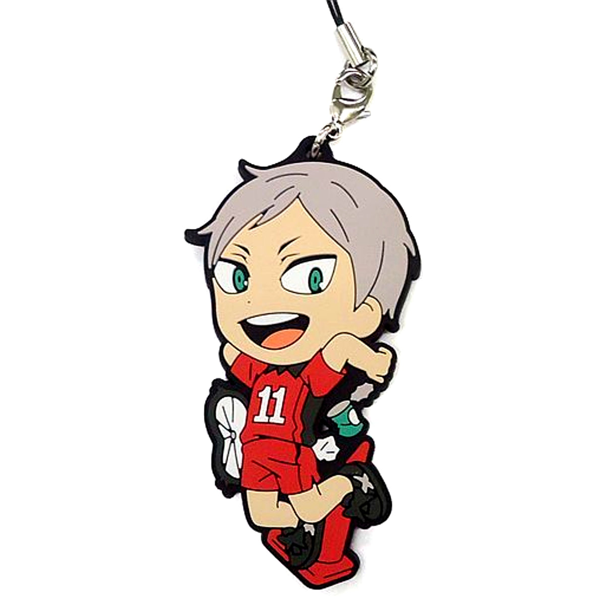 Lev Haiba 1st Year Rubber Strap Q Prize Kyun Chara Illustrations Ichiban Kuji Haikyu Tsunage Zenkoku e no Kiseki [USED]