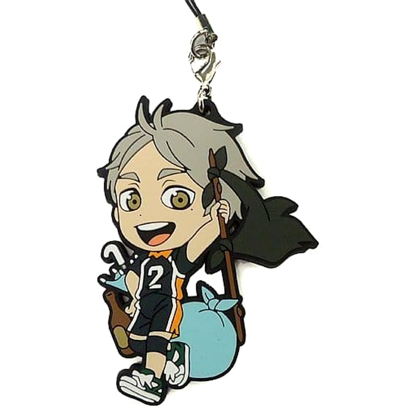 Haikyu!! Koushi Sugawara Ichiban Kuji Connect!! Trajectory to the Nation!! 3rd Year Rubber Strap Kyunchara Illustrations Prize S [USED]