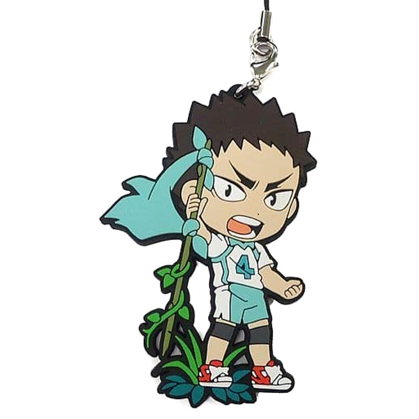 Haikyu!! Hajime Iwaizumi Ichiban Kuji Connect!! Trajectory to the Nation!! 3rd Year Rubber Strap Kyunchara Illustrations Prize S Keychains [USED]