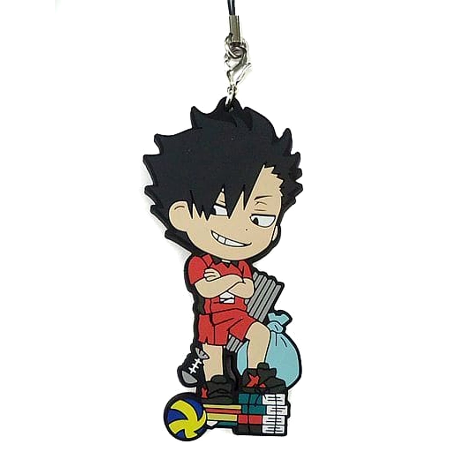 Haikyu!! Tetsuro Kuroo Ichiban Kuji Connect!! Trajectory to the Nation!! 3rd Year Rubber Strap Kyunchara Illustrations Prize S [USED]