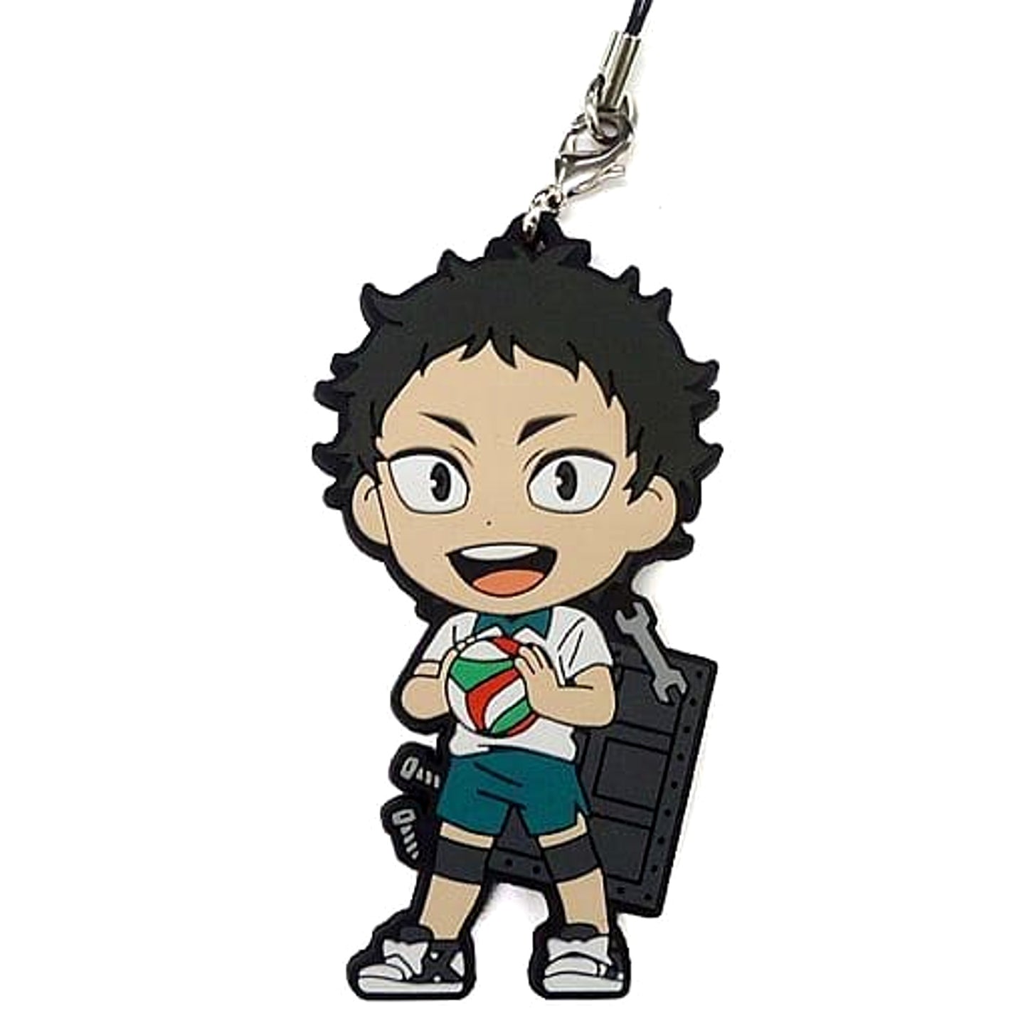 Haikyu!! Kaname Moniwa Ichiban Kuji Connect!! Trajectory to the Nation!! 3rd Year Rubber Strap Kyunchara Illustrations Prize S Keychains [USED]