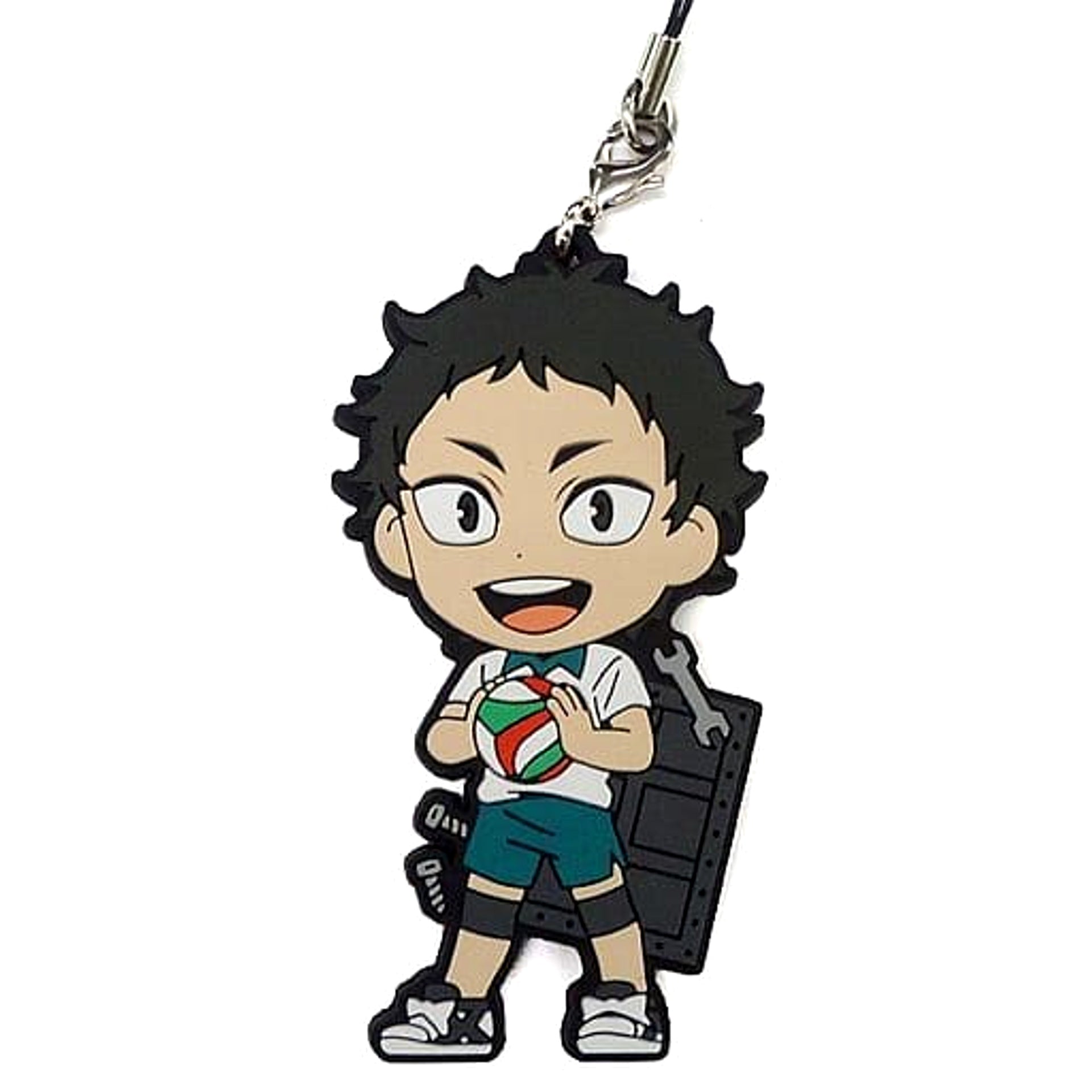 Haikyu!! Kaname Moniwa Ichiban Kuji Connect!! Trajectory to the Nation!! 3rd Year Rubber Strap Kyunchara Illustrations Prize S Keychains [USED]