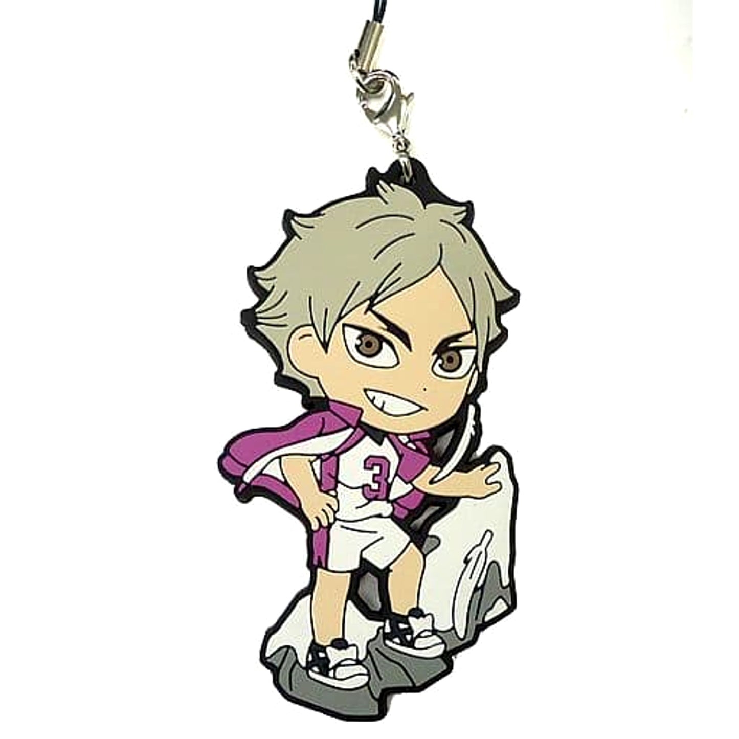 Haikyu!! Eita Semi Ichiban Kuji Connect!! Trajectory to the Nation!! 3rd Year Rubber Strap Kyunchara Illustrations Prize S Keychains [USED]