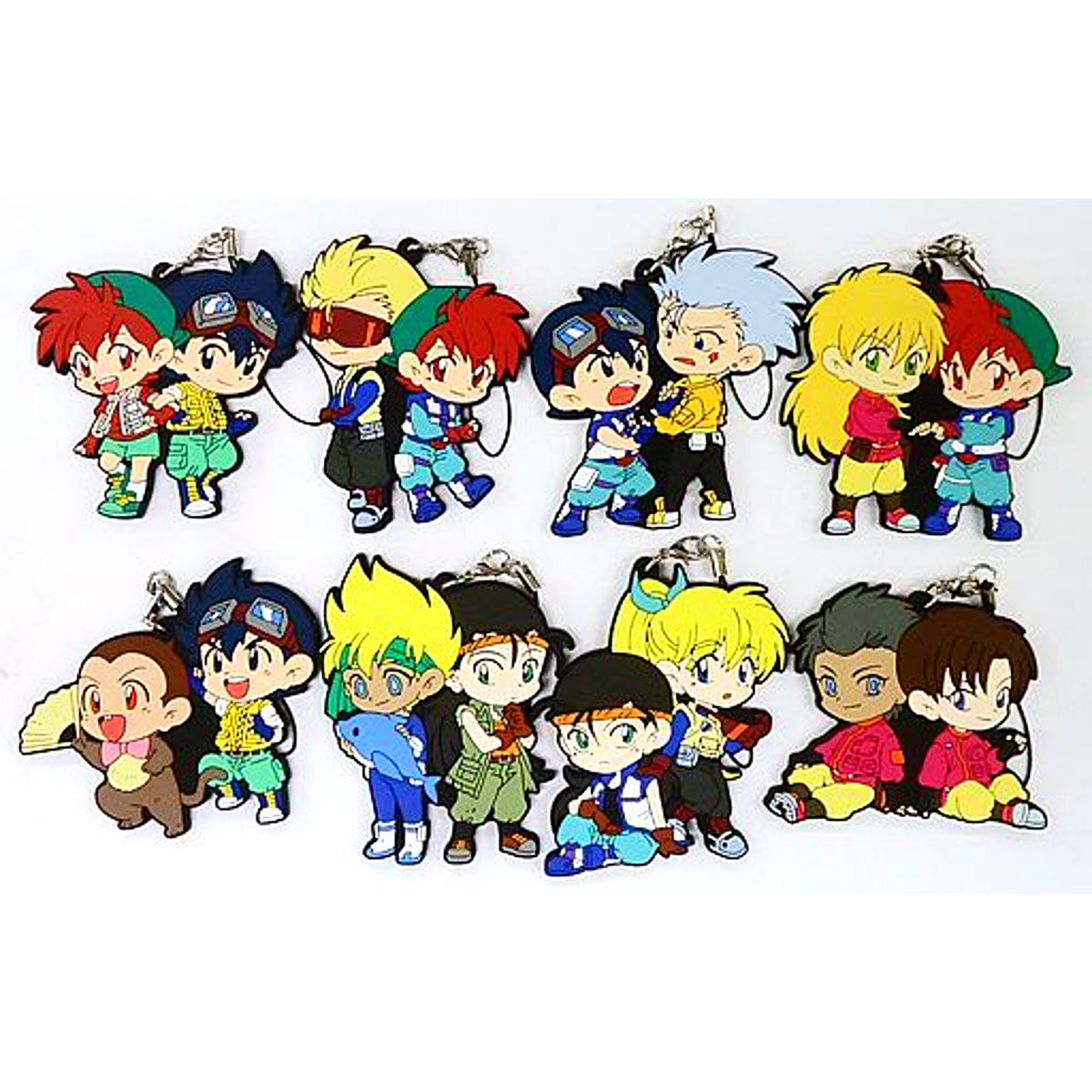 Set of 8 Bakusou Kyoudai Let's & Go!! Pair Rubber Strap Collection [USED]