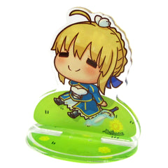 Fate/Grand Order Saber / Artoria Pendragon Ichiban Kuji Acrylic Stand Nimoji Series Poya Prize E Acrylic Stands [USED]