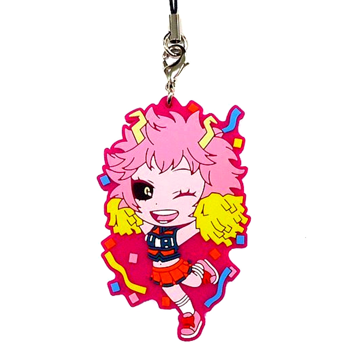 Mina Ashido Girls Rubber Strap Kyun Chara Illustrations Ichiban Kuji My Hero Academia UA Sports Festival Prize E [USED]