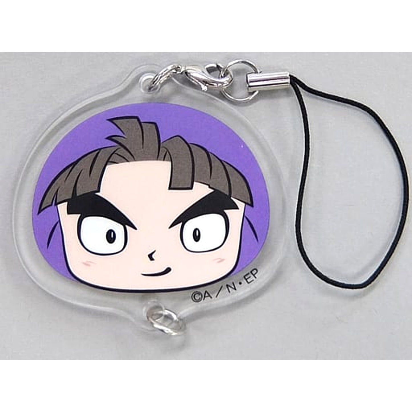 Hachizaemon Takeya Nintama Rantaro Minnano Kuji Mochi Puchi Face Acrylic Charm Prize F [USED]