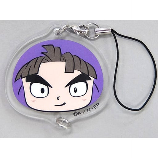 Hachizaemon Takeya Nintama Rantaro Minnano Kuji Mochi Puchi Face Acrylic Charm Prize F [USED]