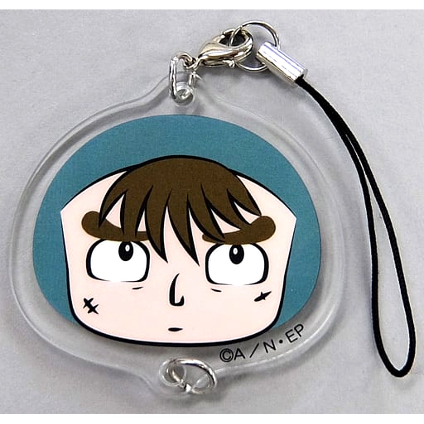 Chouji Nakazaike Nintama Rantaro Minnano Kuji Mochi Puchi Face Acrylic Charm Prize F [USED]