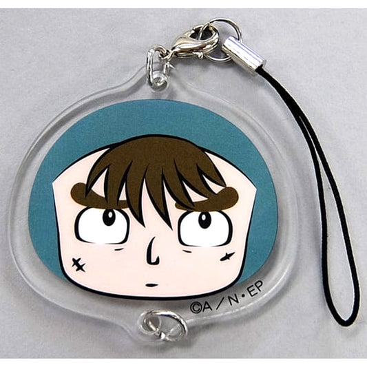 Chouji Nakazaike Nintama Rantaro Minnano Kuji Mochi Puchi Face Acrylic Charm Prize F [USED]