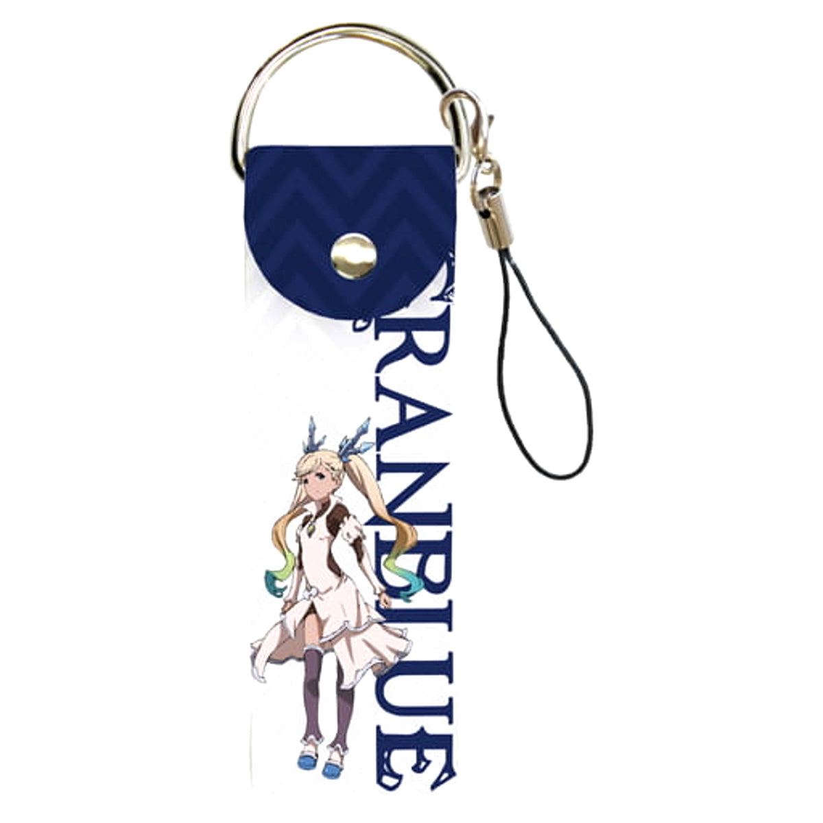 Granblue Fantasy The Animation Io Big Leather Strap Keychains [USED]