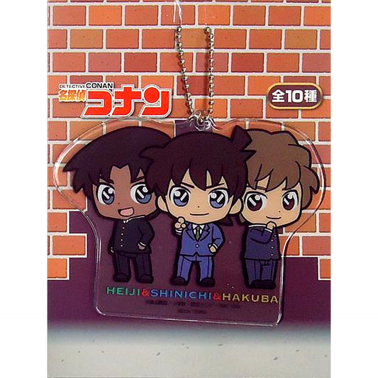 Heiji Hattori & Shinichi Kudo & Saguru Hakuba Detective Conan Soft Keychain Mascot [USED]