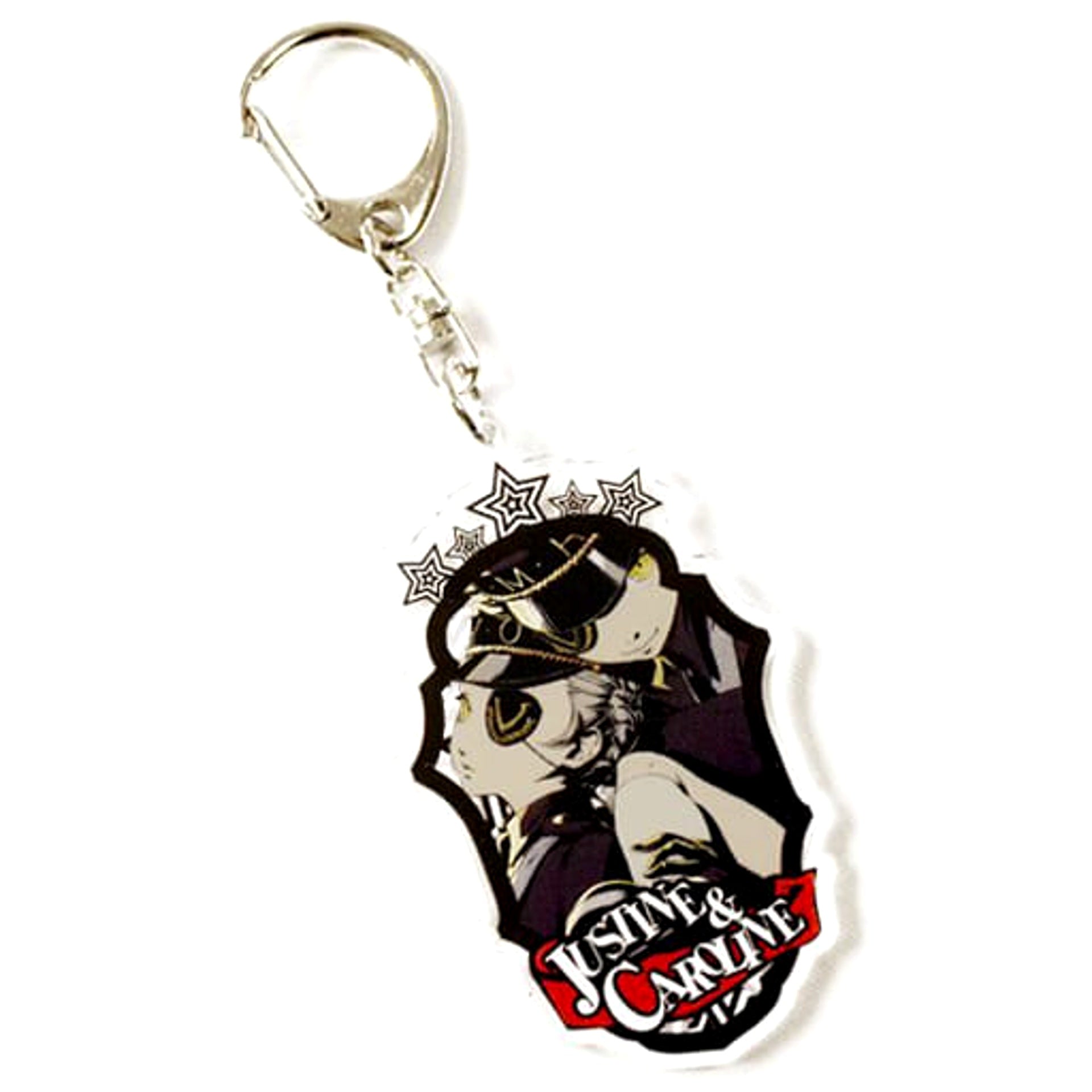 Persona 5 Justine Caroline Trading Emblem Acrylic Keychain Keychains [USED]