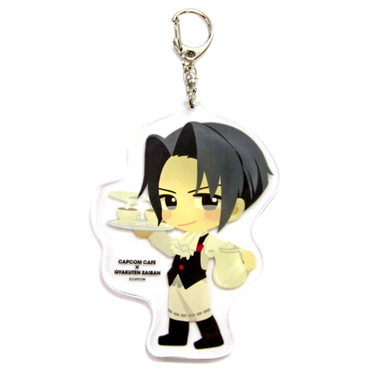 Miles Edgeworth Huge Acrylic Keychain Capcom Cafe x Ace Attorney [USED]